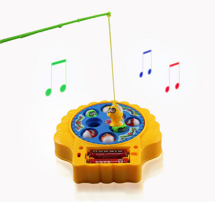 Music Electric Fishing Electric Cartoon Music Phishing Game Baby Posing a Home Wine Fishing Toy Batch