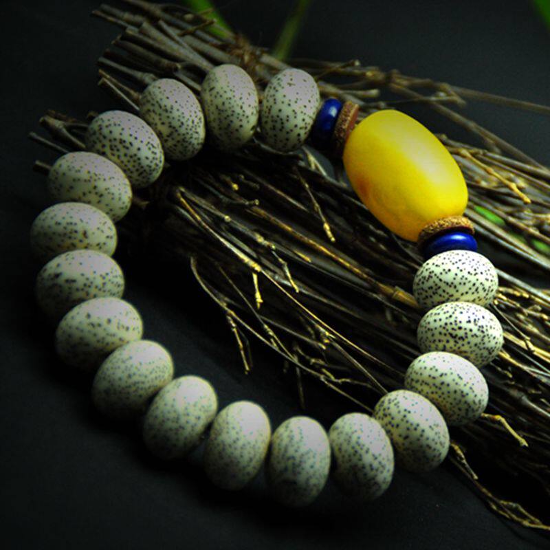 修明堂 15*10高密玄月星月菩提子男女手串手链 天然蜜蜡桶珠手串