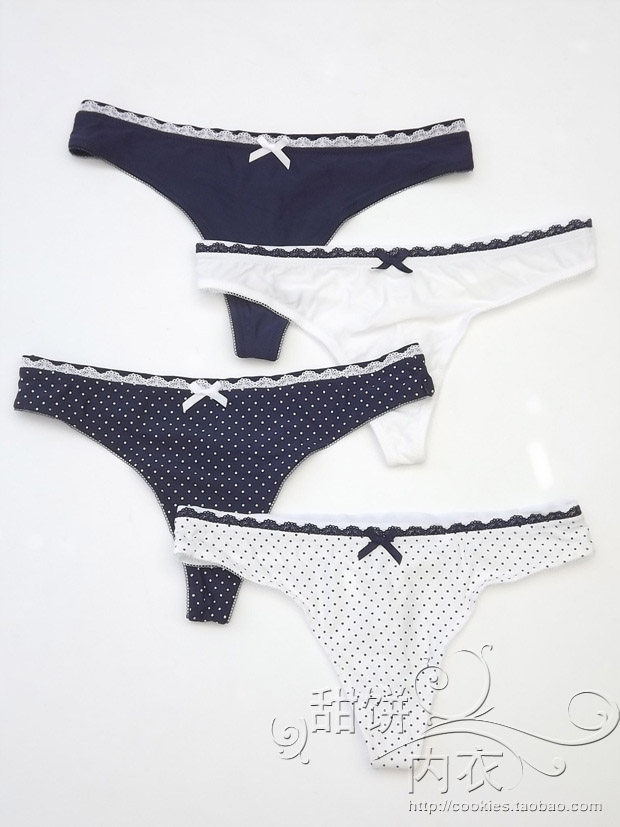 Ren 4 Article 19 Foreign trade European and American Underpants Women's round points Pure Thrones Pants Sexy Lace Side Seduction T Pants