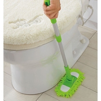 Japanese toilet special small 180-degree rotating mop Snow Neil long plush mop telescopic rod