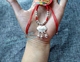 Handmade tuổi thọ khóa tay đỏ dây đeo vòng tay Miao bạc vòng chân trang sức trẻ em khóa 12 Zodiac vòng chân - Vòng chân vòng chân nữ đẹp Vòng chân