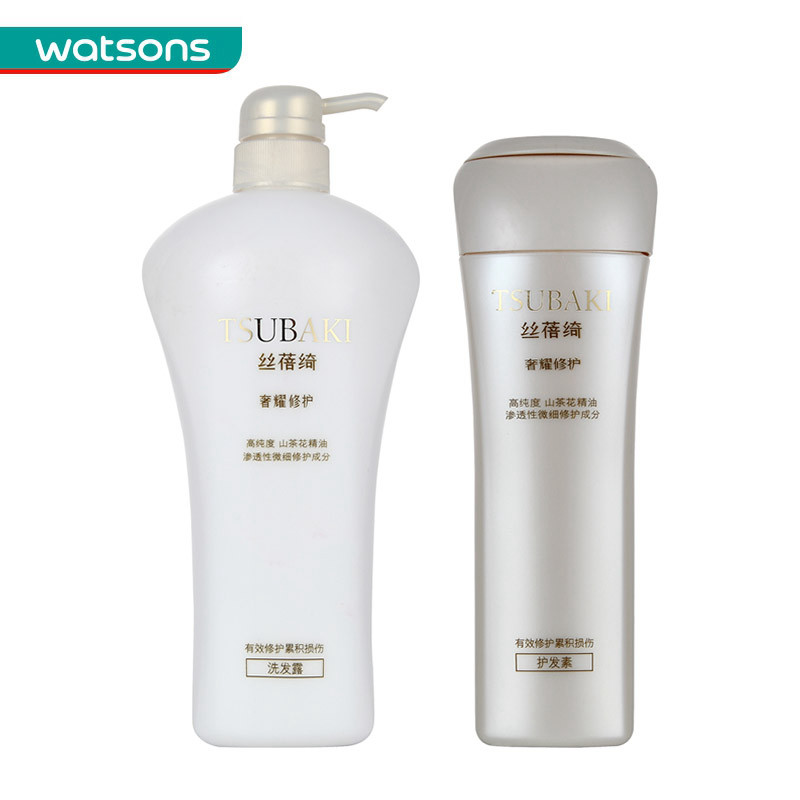 【屈臣氏】组合 资生堂白色丝蓓绮奢耀护发素400ml+洗发露750ml