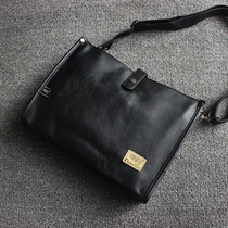 New Korean leather mens bag Shoulder Bag Mens bag magnetic buckle casual shoulder bag horizontal leather bag cross backpack
