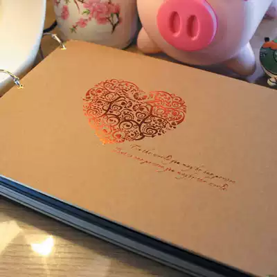 DIY photo album wholesale Korea photo studio photo book creative high-end gift gilding heart series Taobao explosions