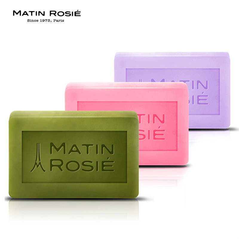 玛汀露丝提亮肤色手工皂3块装 玫瑰绿茶薰衣草精油洗脸洁面皂