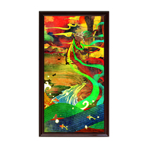 (Sen Soul cultural Creation)Water cave ditch mascot new national style illustration home decoration painting