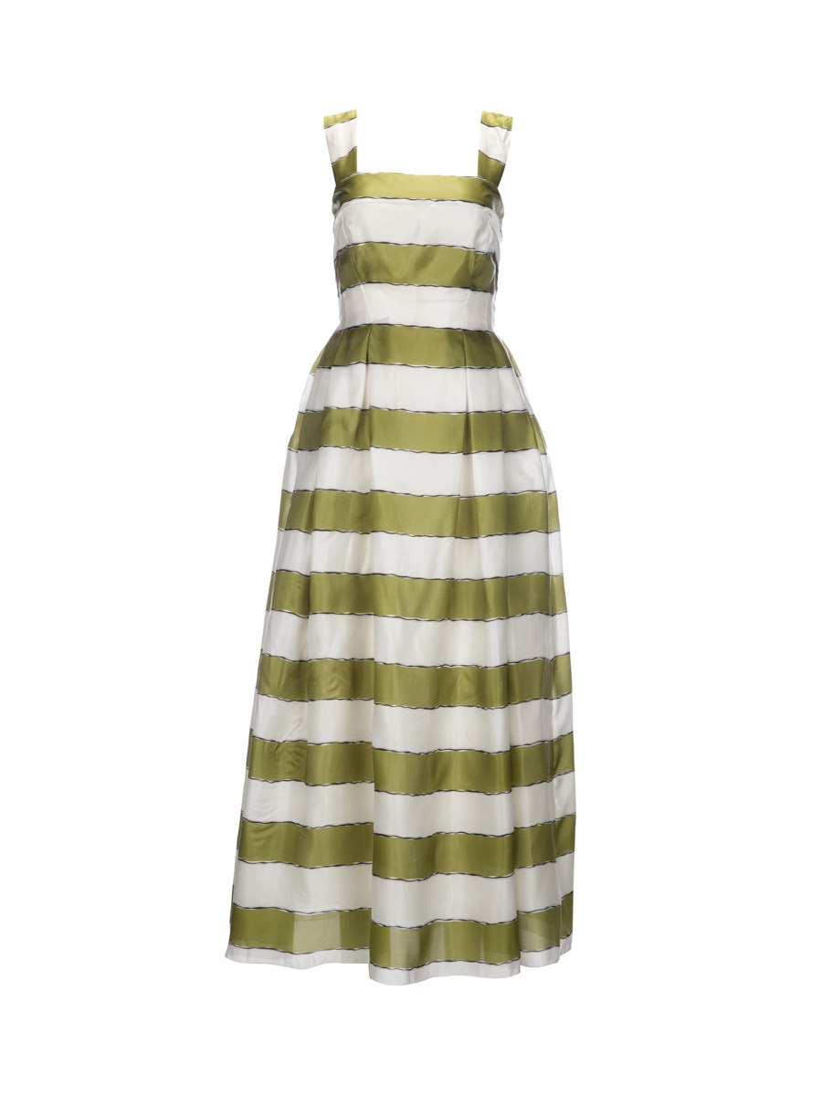 Dolce&Gabbana 走秀款 拼色条纹礼服