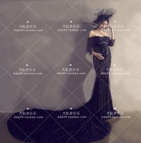299 rental pregnancy photo photography lace photo clothes photo studio pregnant woman Art Photo black retro fashion dress