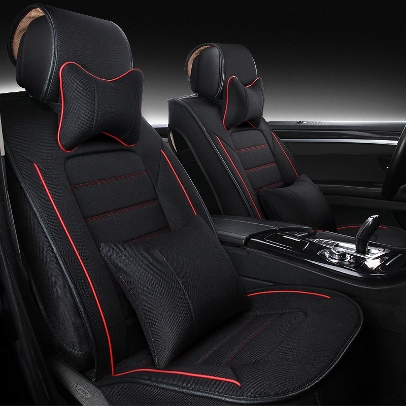 新自由光骏派D60景逸X5昂科威野马F10汽车坐垫四季通用座垫套亚麻