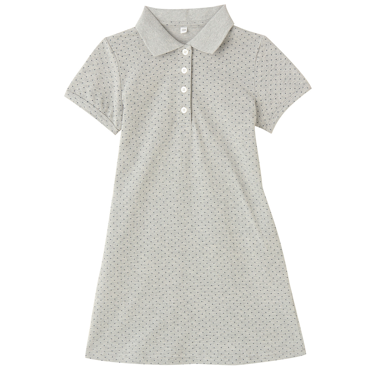 无印良品 MUJI 儿童 珠地网眼短袖POLO连衣裙