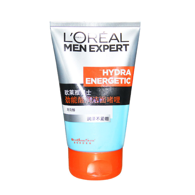 欧莱雅洗面奶男士醒润洁面啫喱100ml 控油保湿抗皱祛痘正品
