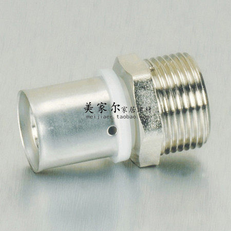 Aluminium plastic tube carpressed external wire elbow plated nickel PERT tube cutting sleeve joint