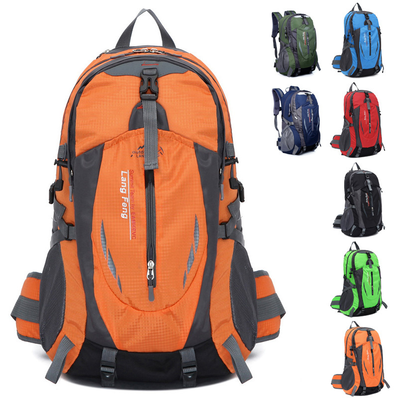 New Lightweight Outdoor Mountaineering Bag 40L Water-Repellent Nylon Backpack Men's and Women's Hiking Backpack Cycling Bag
