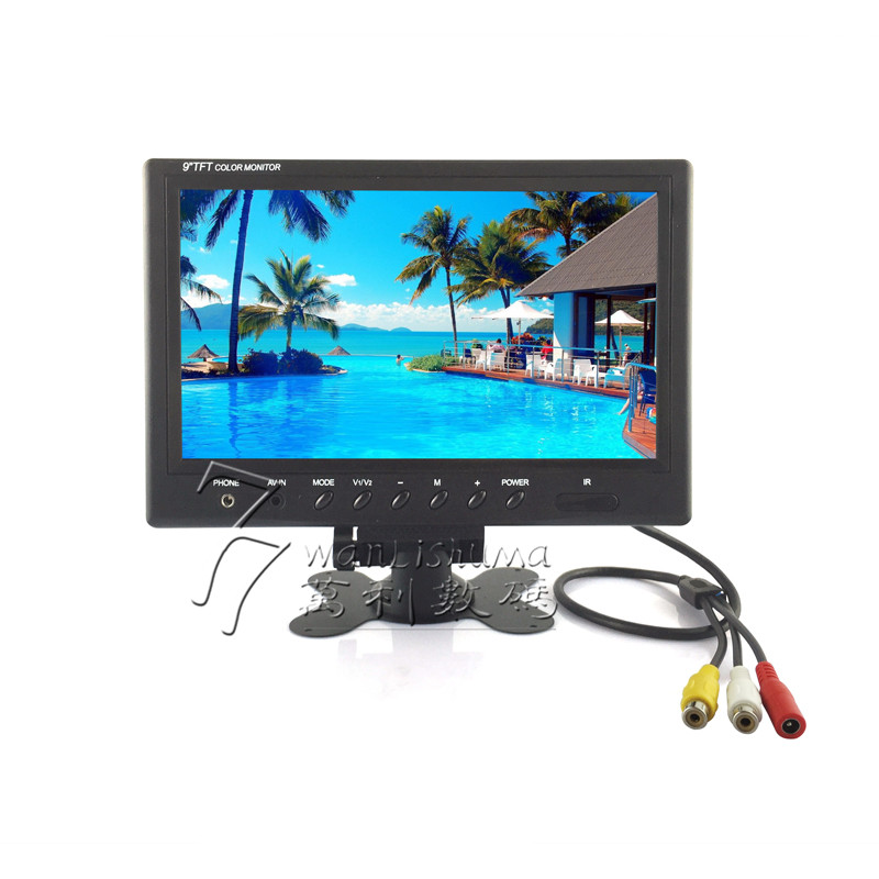High-definition 9-inch LCD Vehicle Display Monitor Display Microscopy AV Input New Digital Screen