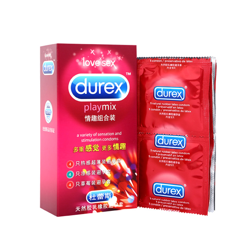 杜蕾斯 情趣组合超薄安全避孕套12只果味两用男女夫妻成人用品Z