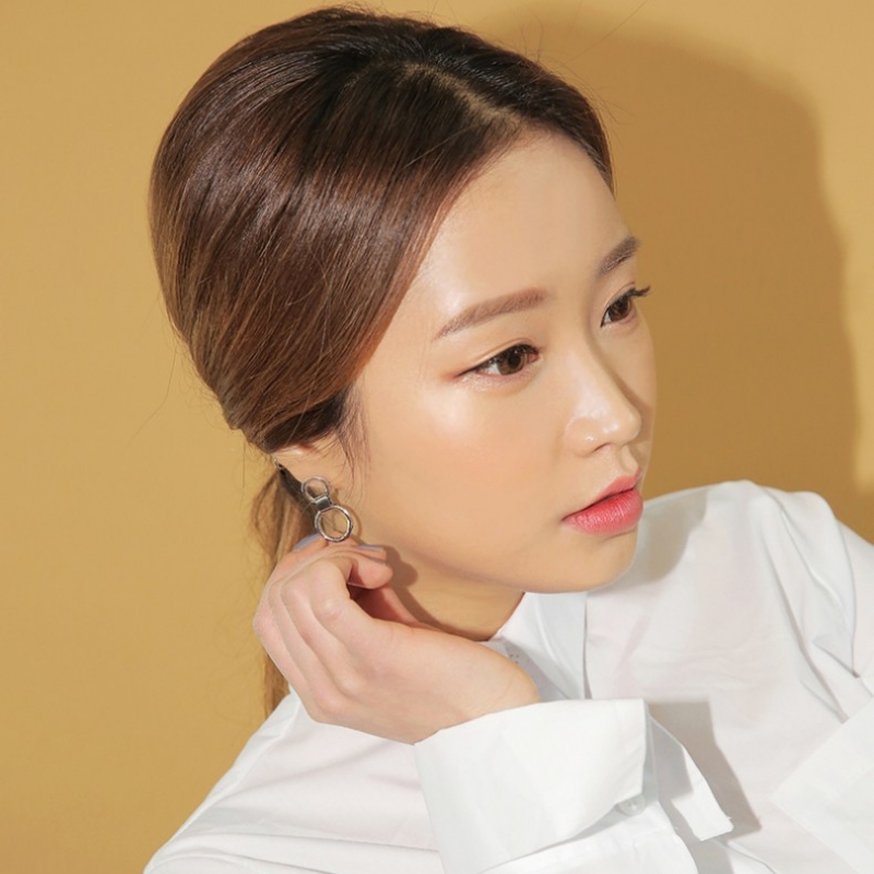 韩国stylenanda官方正品 简约双环设计耳饰