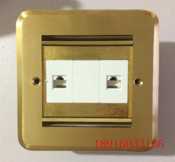 Sail Simon to plug in the ground socket Computer Phone Network Road to plug in double door concealed copper face plug