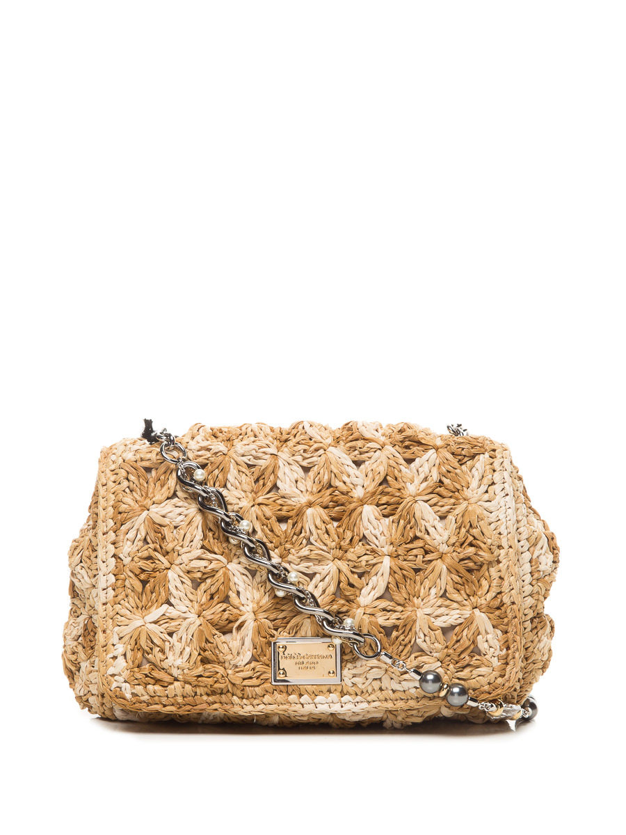 Dolce&Gabbana 麦色编织花链条小包