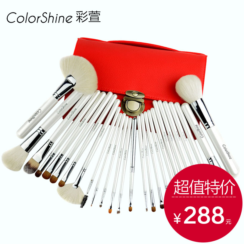Colorshine/彩萱26支专业化妆刷高挡套装铜管貂毛套刷 化妆师专用