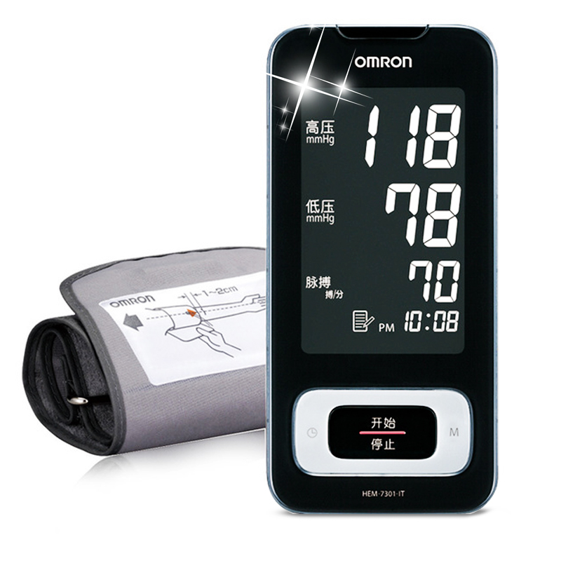 欧姆龙 HEM-7301IT电子血压计 家用大屏幕测量高血压仪器