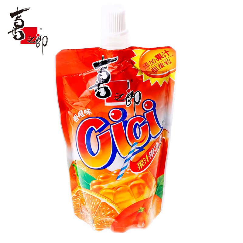 【天猫超市】喜之郎 CiCi果汁果冻爽香橙味150g/袋添加果汁椰果粒