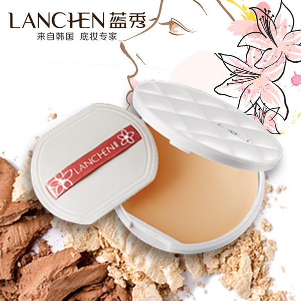 蓝秀柔光丝缎粉饼8.5g【升级版】遮瑕保湿补水粉底韩国彩妆正 MHP