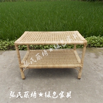 Zhangs Vine Chair rattan furniture rectangular double-layer Vine tea table pure natural plant vine tea table handmade