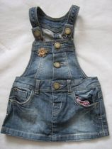 ZHome Foreign Trade Childrens Dress Girl Cowboy Dress Baby Dress