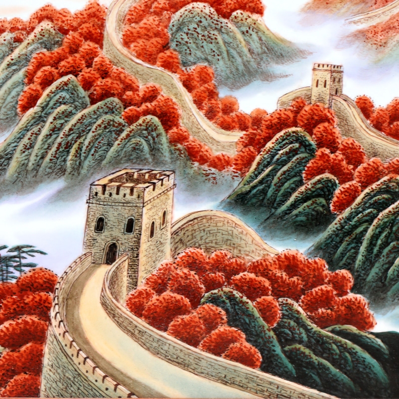 Jingdezhen ceramic painting hand - made wall adornment porcelain plate painting the living room a study background wall Chinese hang a picture