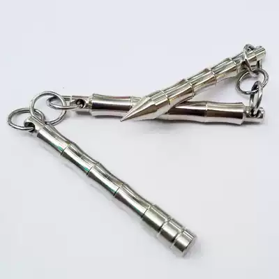 Stainless steel sleeve whip three-bar three-section whip martial arts practical performance whip self-defense fitness cold weapon