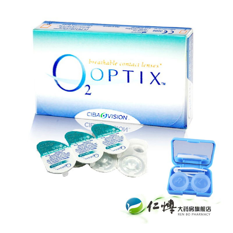 【买1送5】在舒视氧O2隐形近视眼镜月抛6片高透氧舒适硅水凝胶