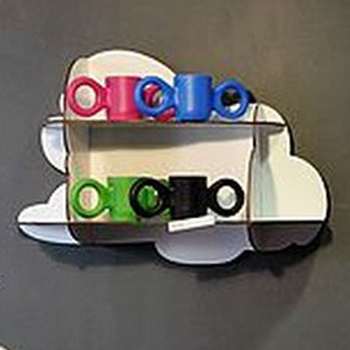 Zhaipin Home French Cloud Series Wall Decoration Sundries Rack Bookshelf Wall Pendant Large