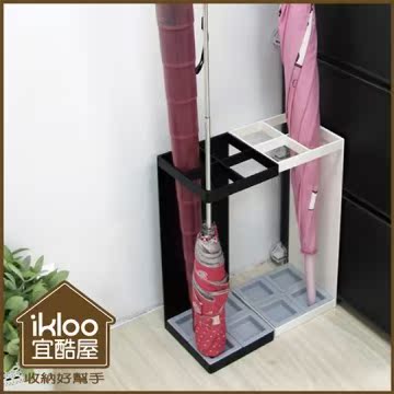 【ikloo】日式简约伞架-方型4格铁板台湾官网直邮进口
