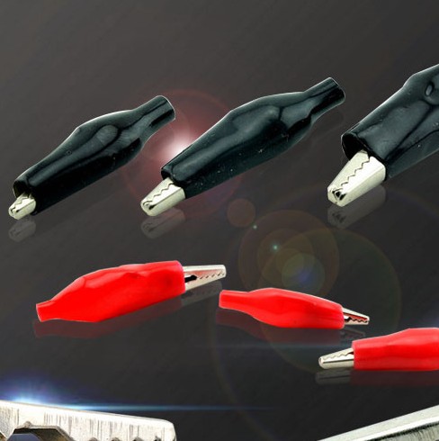  Small number crocodile clip jacket clip power clip test clip red black each 10 6 2 Yuan