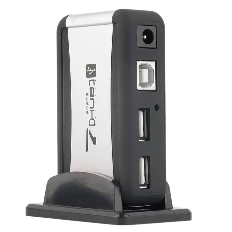 Хаб USB 2.0 на 7 портов с адаптером US plug для ноутбука
