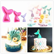 Nàng tiên cá đuôi cá nàng tiên cá silicone khuôn fondant fondant công cụ làm bánh sô cô la khuôn trang trí vật liệu - Tự làm khuôn nướng