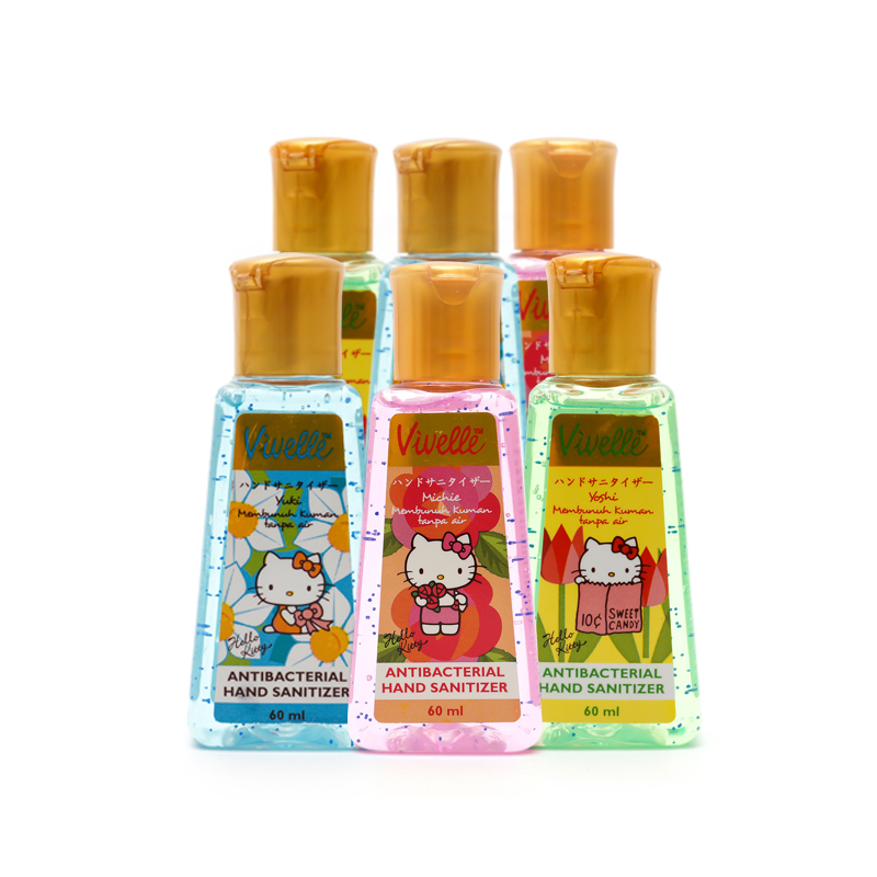 【宁波仓】Vivelle  Hello kitty原装进口免洗洗手液60ml*6瓶组合