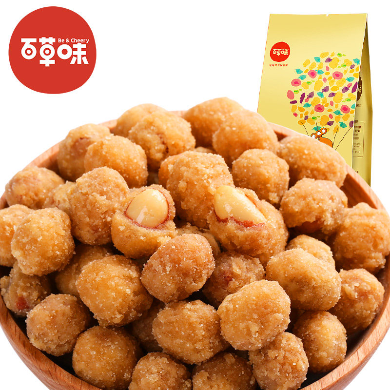 【天猫超市】百草味 休闲零食 多味花生米210g 风味特产 香辣酥脆