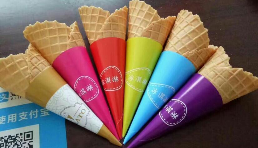 Spot sales ice cream paper sleeves ice cream paper trays crisp paper sleeves 1000 batches can be customized