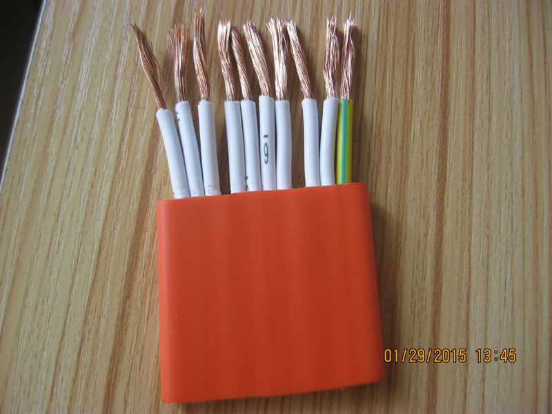 10 Core 1 0 square crane flat wire travelling flat wire crane travelling flat cable lift accompanying flat cable