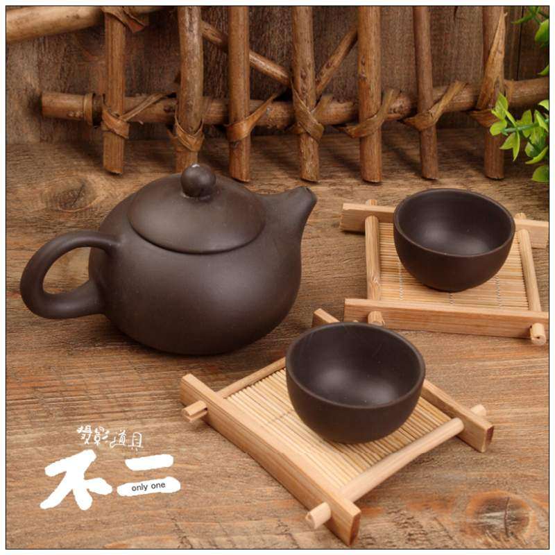 Antique Chinese style purple clay pot Tea accessories shooting props Taobao photography ornaments ancient costume 29