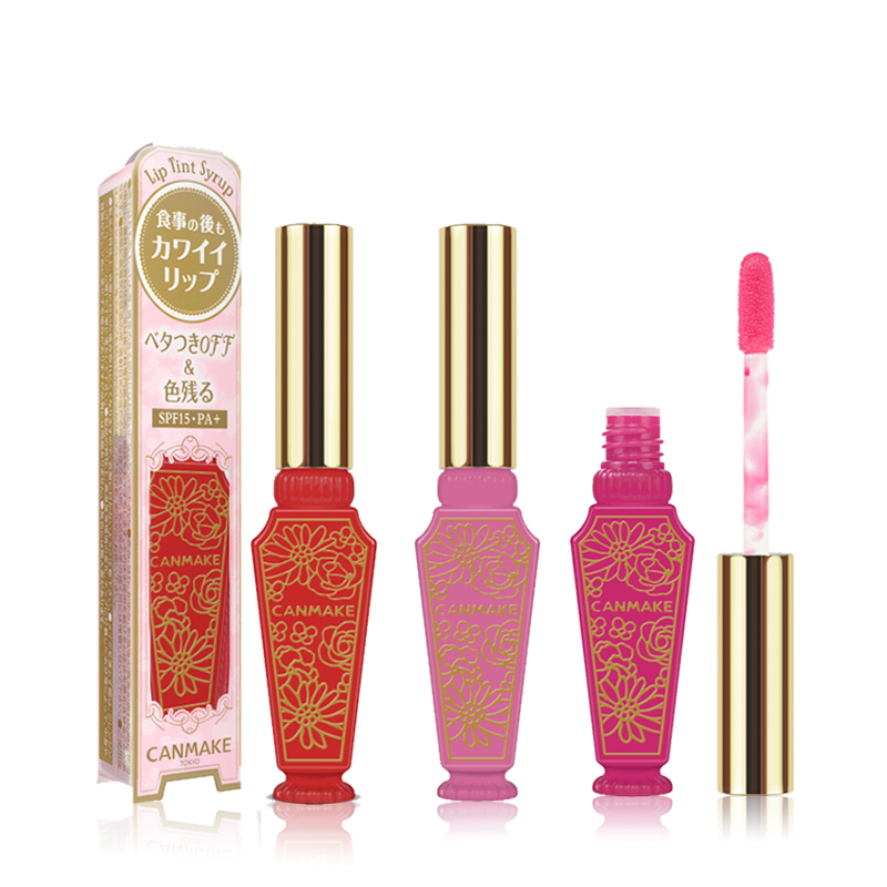 15年新款！薄而滋润！CANMAKE渐变色唇彩 持久保湿染唇蜜 SPF15