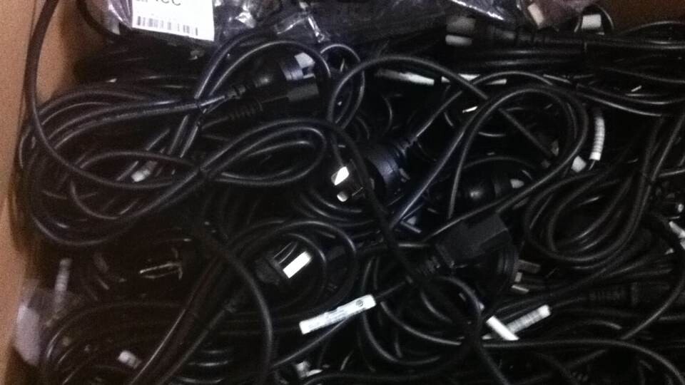 Electric rice cooker power cord three-hole computer host display printer power cord 1 8m hp original cord