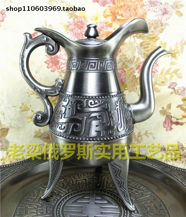 純銀製盃 Z2-1银锡金属酒具酒壶复古爵杯古锡色厚重豪华质感精致