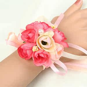 Lara New Wedding Wedding Celebration Supplies Han Style Dance Sister Group Hand Flowers Wedding Bridal Bridesmaid Wrist Flowers