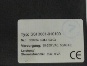 SSI3001-010100 Order number: 030734 ERMA thermostat