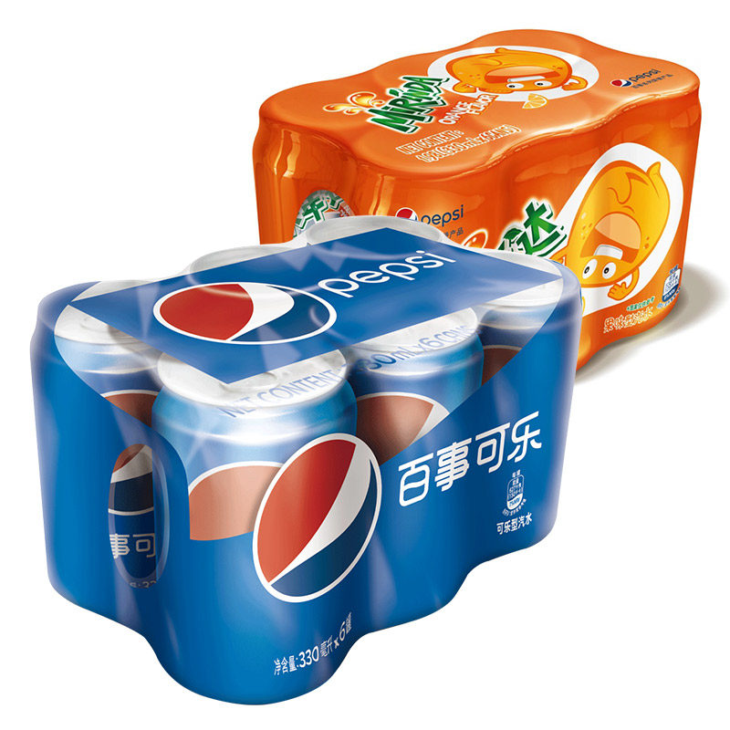 【天猫超市】百事可乐 拉罐6连包 美年达果味汽水橙味6连包