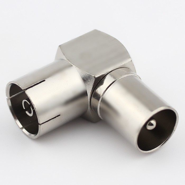 Cable TV RF rotary joint RF revolution mother full copper 90-degree bent right angle RF head radio frequency adapter
