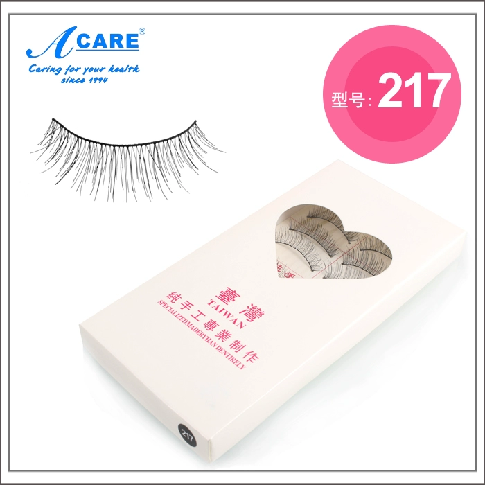 Lông mi giả Acare handmade 217 sợi bông mềm thân cây trang điểm nude ngắn tự nhiên dày lông mi cầm tay đơn giản nữ - Lông mi giả