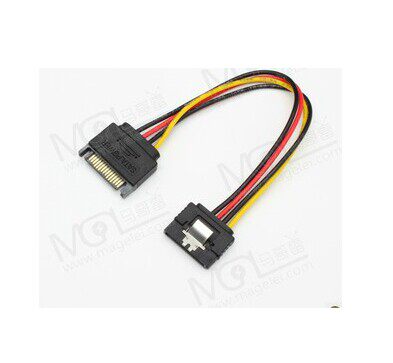 30CM copper core iron SATA Power Cord Extension Cord Serial Port Power Cord Extension Cord 15P Power Cord Male to Mother